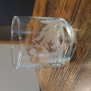 Hand Etched 390 ml Beverage Glass - Mountain Scene